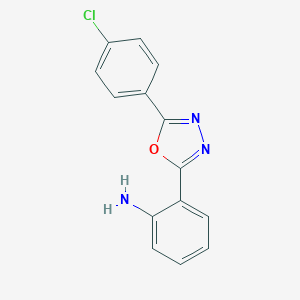 B056147 2-[5-(4-Chlorophenyl)-1,3,4-oxadiazol-2-yl]aniline CAS No. 120107-40-6
