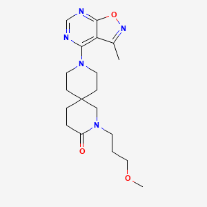 molecular formula C19H27N5O3 B5614703 2-(3-methoxypropyl)-9-(3-methylisoxazolo[5,4-d]pyrimidin-4-yl)-2,9-diazaspiro[5.5]undecan-3-one 