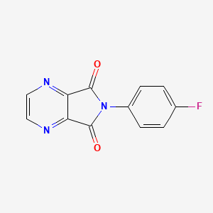 molecular formula C12H6FN3O2 B5614710 6-(4-fluorophenyl)-5H-pyrrolo[3,4-b]pyrazine-5,7(6H)-dione 