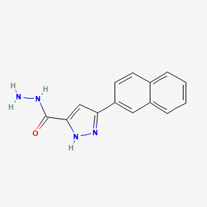 molecular formula C14H12N4O B5614735 3-(2-naphthyl)-1H-pyrazole-5-carbohydrazide 