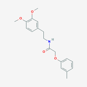 molecular formula C19H23NO4 B5614745 N-[2-(3,4-dimethoxyphenyl)ethyl]-2-(3-methylphenoxy)acetamide 