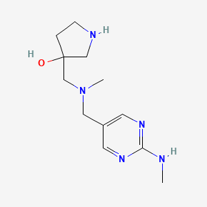 molecular formula C12H21N5O B5614787 3-[(methyl{[2-(methylamino)-5-pyrimidinyl]methyl}amino)methyl]-3-pyrrolidinol dihydrochloride 