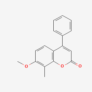 molecular formula C17H14O3 B5614812 7-methoxy-8-methyl-4-phenyl-2H-chromen-2-one CAS No. 65602-42-8