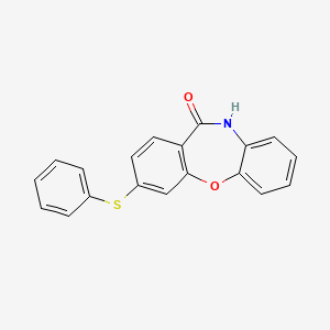 molecular formula C19H13NO2S B5614826 3-(phenylthio)dibenzo[b,f][1,4]oxazepin-11(10H)-one 
