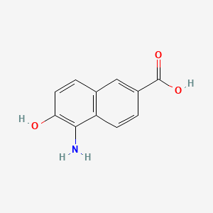 molecular formula C11H9NO3 B561483 5-Amino-6-hydroxynaphthalene-2-carboxylic acid CAS No. 103906-12-3