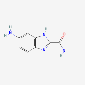 molecular formula C9H10N4O B561484 5-Amino-N-methyl-1H-benzo[d]imidazole-2-carboxamide CAS No. 105652-68-4