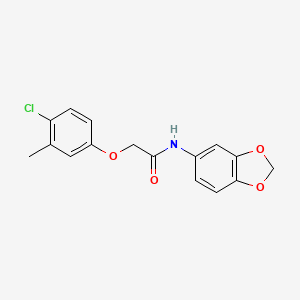 molecular formula C16H14ClNO4 B5614841 N-1,3-benzodioxol-5-yl-2-(4-chloro-3-methylphenoxy)acetamide 