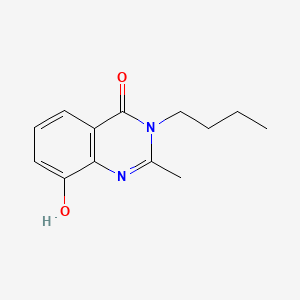 molecular formula C13H16N2O2 B561485 4(3h)-Quinazolinone,3-butyl-8-hydroxy-2-methyl- CAS No. 100615-74-5