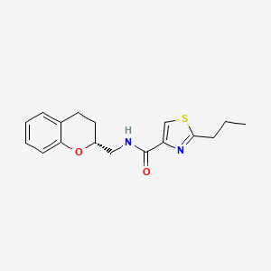 molecular formula C17H20N2O2S B5614854 N-[(2R)-3,4-dihydro-2H-chromen-2-ylmethyl]-2-propyl-1,3-thiazole-4-carboxamide 