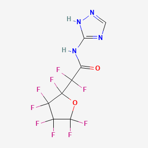 molecular formula C8H3F9N4O2 B5614859 2,2-difluoro-2-(2,3,3,4,4,5,5-heptafluorotetrahydro-2-furanyl)-N-1H-1,2,4-triazol-3-ylacetamide 