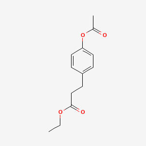 molecular formula C13H16O4 B561488 Ethyl 3-[4-(acetyloxy)phenyl]propanoate CAS No. 100613-03-4