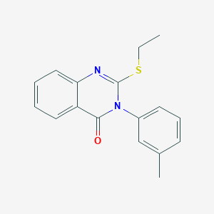 molecular formula C17H16N2OS B5614884 2-(ethylthio)-3-(3-methylphenyl)-4(3H)-quinazolinone 