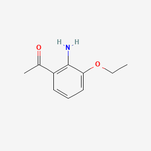 molecular formula C10H13NO2 B561489 1-(2-Amino-3-ethoxyphenyl)ethanone CAS No. 106634-70-2