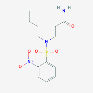 molecular formula C13H19N3O5S B5614902 N~3~-butyl-N~3~-[(2-nitrophenyl)sulfonyl]-beta-alaninamide 