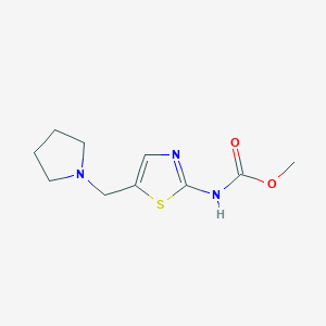 molecular formula C10H15N3O2S B5614915 methyl [5-(1-pyrrolidinylmethyl)-1,3-thiazol-2-yl]carbamate 