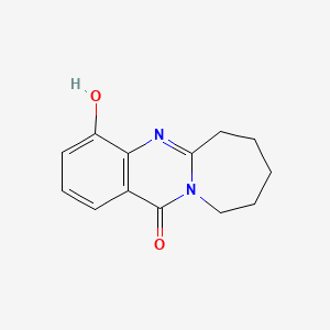 molecular formula C13H14N2O2 B561497 4-Hydroxy-7,8,9,10-tetrahydroazepino[2,1-b]quinazolin-12(6H)-one CAS No. 108937-88-8