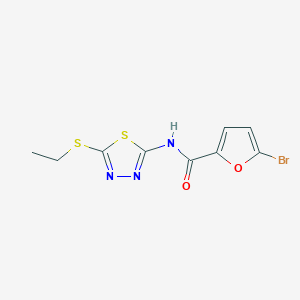 molecular formula C9H8BrN3O2S2 B5614995 5-bromo-N-[5-(ethylthio)-1,3,4-thiadiazol-2-yl]-2-furamide 