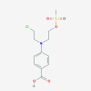 molecular formula C12H16ClNO5S B056150 4-((2-Chloroethyl) (2-mesyloxyethyl)amino)benzoic acid CAS No. 122665-70-7