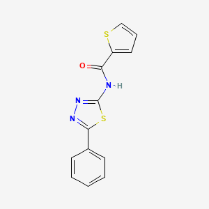 molecular formula C13H9N3OS2 B5615005 N-(5-phenyl-1,3,4-thiadiazol-2-yl)-2-thiophenecarboxamide 