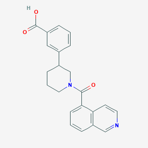 molecular formula C22H20N2O3 B5615023 3-[1-(isoquinolin-5-ylcarbonyl)piperidin-3-yl]benzoic acid 