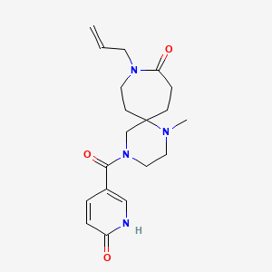 molecular formula C19H26N4O3 B5615035 9-allyl-1-methyl-4-[(6-oxo-1,6-dihydro-3-pyridinyl)carbonyl]-1,4,9-triazaspiro[5.6]dodecan-10-one 