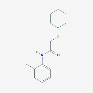molecular formula C15H21NOS B5615042 2-(cyclohexylthio)-N-(2-methylphenyl)acetamide 
