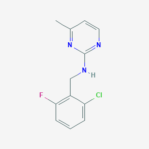 molecular formula C12H11ClFN3 B5615050 N-(2-chloro-6-fluorobenzyl)-4-methylpyrimidin-2-amine 