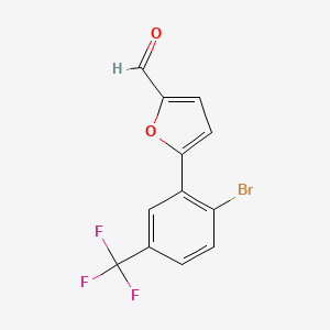 molecular formula C12H6BrF3O2 B5615062 5-[2-bromo-5-(trifluoromethyl)phenyl]-2-furaldehyde 
