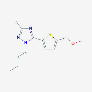molecular formula C13H19N3OS B5615078 1-butyl-5-[5-(methoxymethyl)-2-thienyl]-3-methyl-1H-1,2,4-triazole 
