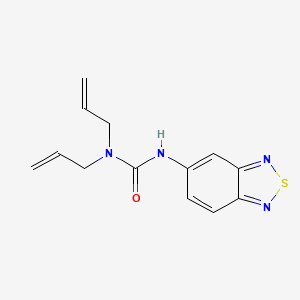 molecular formula C13H14N4OS B5615132 N,N-diallyl-N'-2,1,3-benzothiadiazol-5-ylurea 