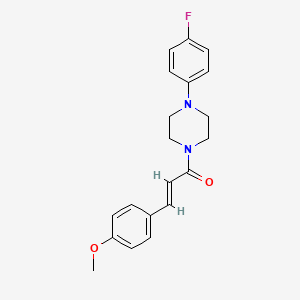 molecular formula C20H21FN2O2 B5615138 1-(4-fluorophenyl)-4-[3-(4-methoxyphenyl)acryloyl]piperazine 