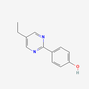 molecular formula C12H12N2O B561515 4-(5-Ethylpyrimidin-2-yl)phenol CAS No. 110733-83-0