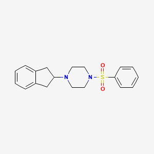 molecular formula C19H22N2O2S B5615153 1-(2,3-dihydro-1H-inden-2-yl)-4-(phenylsulfonyl)piperazine 