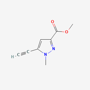 molecular formula C8H8N2O2 B561516 5-乙炔基-1-甲基-1H-吡唑-3-甲酸甲酯 CAS No. 19762-23-3