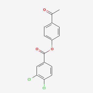 molecular formula C15H10Cl2O3 B5615160 4-acetylphenyl 3,4-dichlorobenzoate 