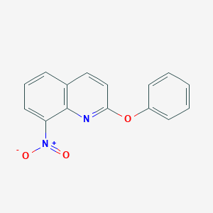 molecular formula C15H10N2O3 B5615168 8-硝基-2-苯氧基喹啉 