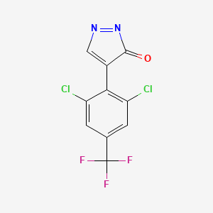 4-[2,6-Dichloro-4-(trifluoromethyl)phenyl]-3H-pyrazol-3-one