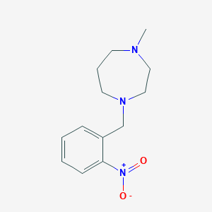 molecular formula C13H19N3O2 B5615182 1-methyl-4-(2-nitrobenzyl)-1,4-diazepane 