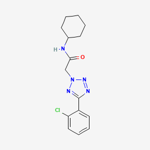 molecular formula C15H18ClN5O B5615188 2-[5-(2-chlorophenyl)-2H-tetrazol-2-yl]-N-cyclohexylacetamide 
