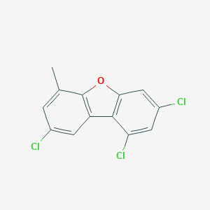 molecular formula C13H7Cl3O B056152 6-甲基-1,3,8-三氯二苯并呋喃 CAS No. 115039-00-4