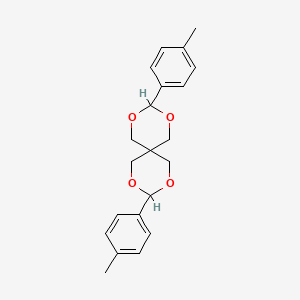 molecular formula C21H24O4 B5615217 3,9-bis(4-methylphenyl)-2,4,8,10-tetraoxaspiro[5.5]undecane 