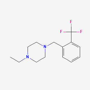 molecular formula C14H19F3N2 B5615225 1-ethyl-4-[2-(trifluoromethyl)benzyl]piperazine 