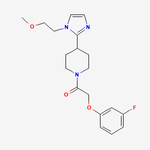 molecular formula C19H24FN3O3 B5615247 1-[(3-fluorophenoxy)acetyl]-4-[1-(2-methoxyethyl)-1H-imidazol-2-yl]piperidine 