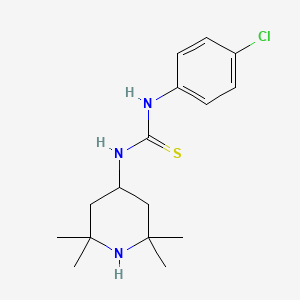 molecular formula C16H24ClN3S B5615257 N-(4-chlorophenyl)-N'-(2,2,6,6-tetramethyl-4-piperidinyl)thiourea 