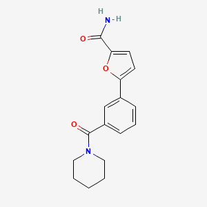 molecular formula C17H18N2O3 B5615259 5-[3-(piperidin-1-ylcarbonyl)phenyl]-2-furamide 