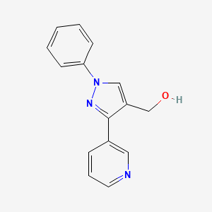 molecular formula C15H13N3O B5615262 [1-phenyl-3-(3-pyridinyl)-1H-pyrazol-4-yl]methanol CAS No. 5965-96-8