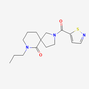 molecular formula C15H21N3O2S B5615265 2-(isothiazol-5-ylcarbonyl)-7-propyl-2,7-diazaspiro[4.5]decan-6-one 