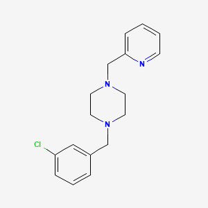 molecular formula C17H20ClN3 B5615273 1-(3-chlorobenzyl)-4-(2-pyridinylmethyl)piperazine 