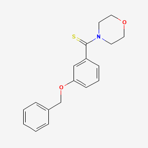 4-{[3-(benzyloxy)phenyl]carbonothioyl}morpholine