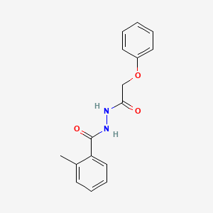 molecular formula C16H16N2O3 B5615312 2-methyl-N'-(phenoxyacetyl)benzohydrazide 